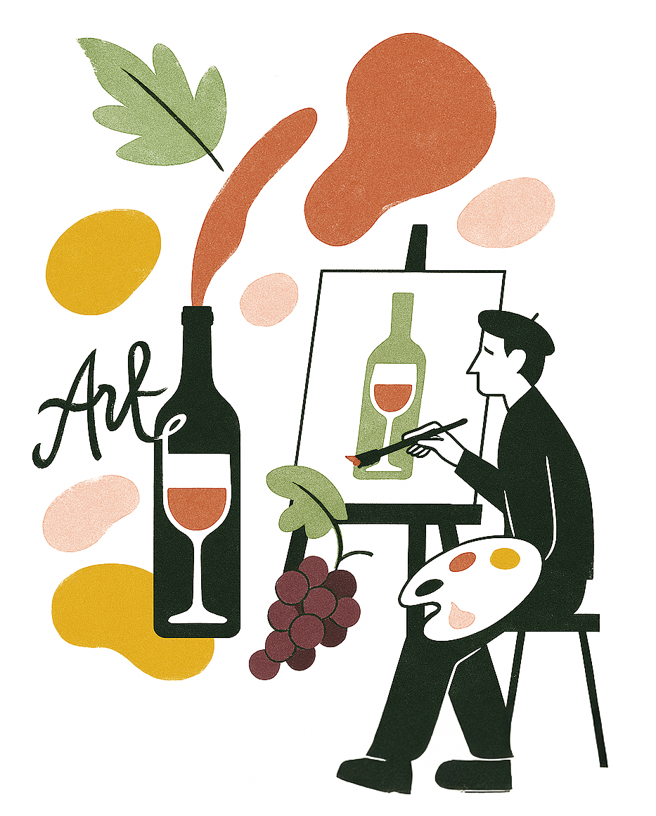 Ilustracja Art & Wine